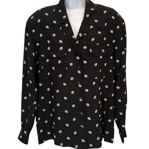 90s Vintage Funky Retro Streetwear Diane Gilman Silk Blouse